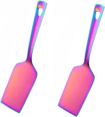 Lasagna Server Lasagna Server, roestvrij staal, 2 stuks, metaal, pizzaschep, taartschep, serveerlift, lengte 26 cm, breedte 6,4 cm