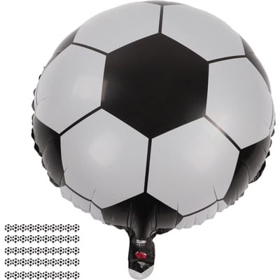 50 Pièces Ballon Matériau Film Aluminium Forme Football Grands Ballons pour Accessoires Photo Décoration de Fêtes black
