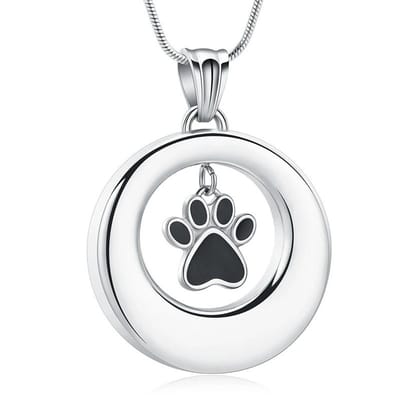 Dutch Duvall | Ashanger Circle dierenpoot | Luxe ashanger | Assieraad | Circle of life | Ashanger | gedenksieraad | met ketting en vulsetje |