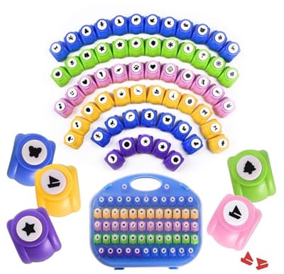 Vormpapier Punch Set voor Scrapbooking en Ambachten - 60 Unieke Papieren Ponsvormen