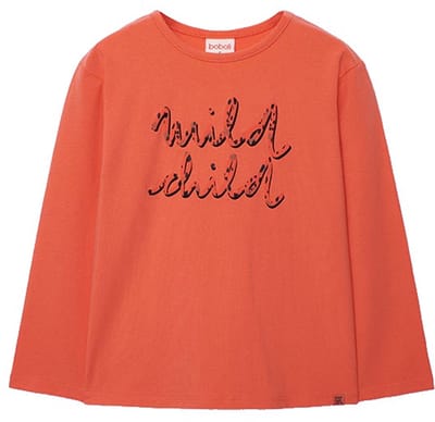Boboli Stretch Knit T-shirt Met Lange Mouwen Oranje 4 Years Meisjes