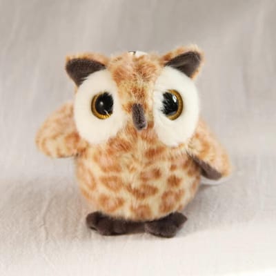 Cadeau d'Anniversaire Hibou Dessin Animé Pendentif Peluche Décoration Animal en Peluche Poupée Oiseau Porte-clés Breloque Sac Mignonne Poupée Hibou Peluche Garçons Filles orange