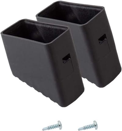 Voetkap Set voor Steiger en Ladder - Zwart 40x20 mm - Set van 2 Stuks