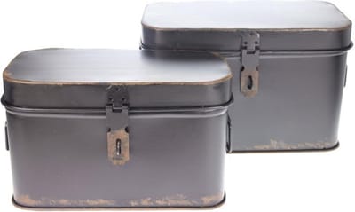 Trommel zwart s/2 31x18x20,5cm