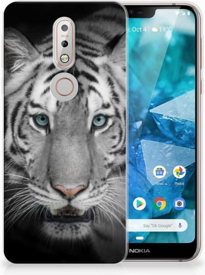 Nokia 7.1 TPU Hoesje Tijger