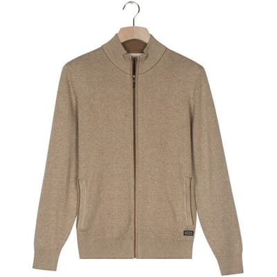 Baileys Vest Bruin Cardigan Zip all-over 2-tone 522009/855