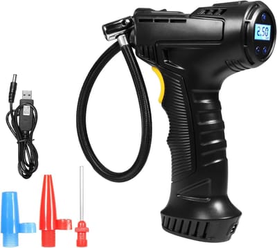 KZQ 20W Herlaadbare Aircompressor Digitaal - Draadloze En Bedrade Draagbare Luchtpomp Voor Autobanden En Fietsbanden - Draadloos Model