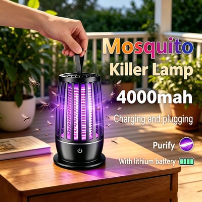 MIJIA 2026 USB Oplaadbare Fly Trap Elektrische Muggen Killer Lamp Mute Insectenwerend middel Voor Outdoor Indoor Anti Mosquito Zapper Nieuwe Black