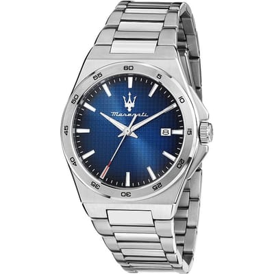 Maserati - Velocita - R8853153001 - watch - 3H - blauw - zilver - heren -horloge - 40 MM