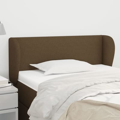 vidaXL - Hoofdbord - met - randen - 93x23x78/88 - cm - stof - donkerbruin
