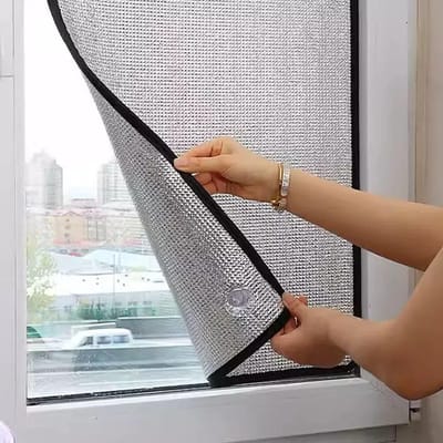 Hitte Reflecterend Raampaneel - 8 mm Dik Isolatie - Met Zuignappen - 45x70 cm - Zonwering & Privacy
