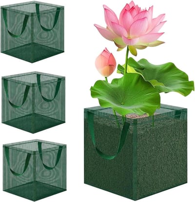 Waterplant Mand - Gaas Plantenbak - Vijver Tuinieren - Optimale Wortelbeluchting - 18x18x18 cm - Groen