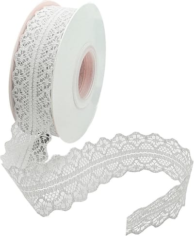 Vintage Kantlint voor DIY Bruiloft Decoratie, 3cm Breed, Perfect voor Tafeldecoratie en Creatieve Knutselprojecten (45m/Rol)