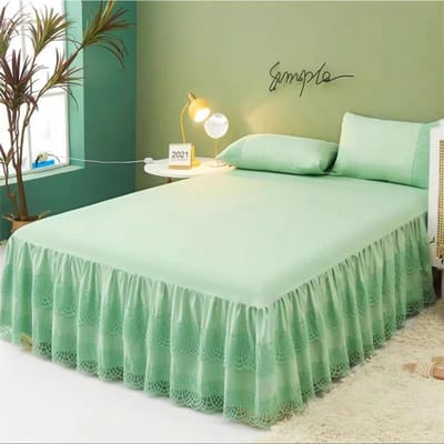Kant Prinses Bedspreien Bedrok Stijl Stofdicht Decoratieve Bedspreien Grote zoom 1.5/1.8/2m Matras Anti-slip Beschermhoes 150x200cm 3pcs