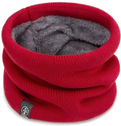 Nivard Nekwarmer - Dames - Fleece - Motor - Bandana - Masker - Colsjaal - Sjaal - Gewatteerd - Skiën - Warm - Herfst - Rood