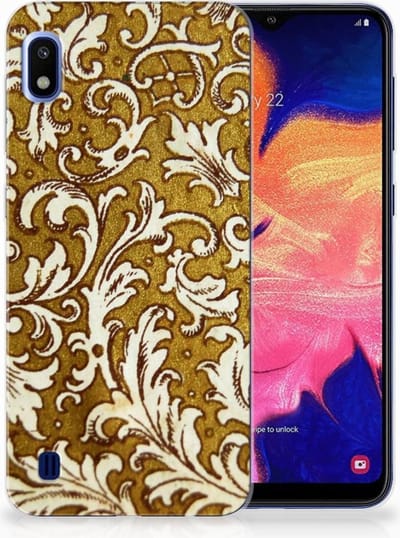 Back Cover voor Siliconen Hoesje Samsung Galaxy A10 Barok Goud