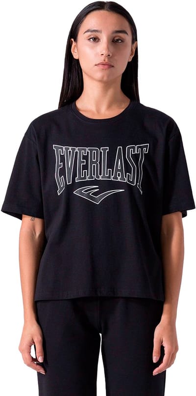 Everlast Oversize Logo T-shirt Met Korte Mouwen Zwart XS Vrouw