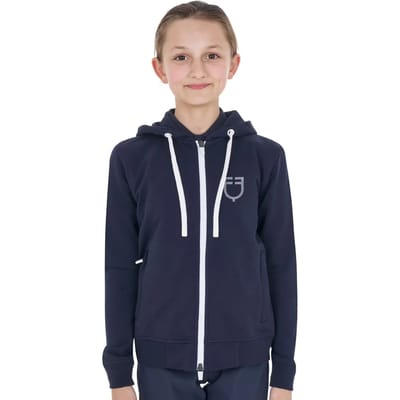 Sweater met capuchon en kinderlogo Equestro Shiny