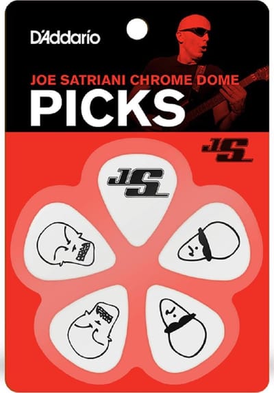 D'Addario Joe Satriani White Plectrum 10-pack Heavy 1.00 mm