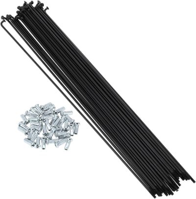 Bicycle Spaken 12G 288mm Lengte Carbon Staal Zwart - Set van 1 voor Fietswielen en Fietsaccessoires