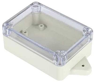 Waterdichte Elektronische Doos - ABS Projectdoos voor Elektronische Projecten, Voedingsunits en Behuizing (1 stuk, Grijs) 83 * 58 * 33 cm, Transparante Kleur: Wit