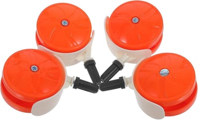 Babywielen Vervangingsset - Kinderwagenwielen Loopwagens - Soepel Lopen - Versterkte Draagkracht - 10.5 x 6.5 x 4 cm - Oranje