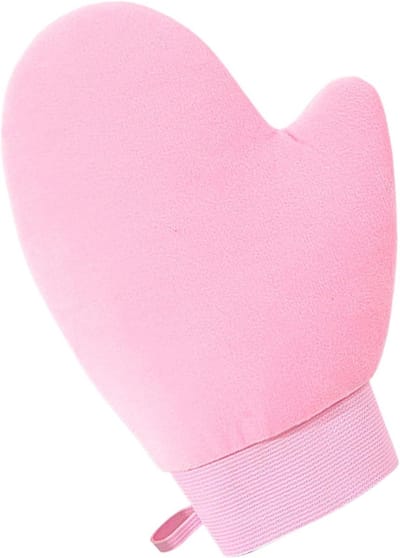 Bruiningshandschoen - Zelfbruiner applicator - Gelijkmatige teint - Zacht fluweel materiaal - 22 x 15 cm - Grijs