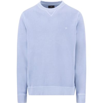 Fynch-Hatton Trui Sweat Crewneck Garment Dyed New Breeze / male
