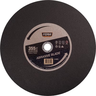 FERM - COA1005 - Doorslijpschijf - Ø - 355mm - Asgat - 25.4mm - Dikte - 3mm - voor - RVS - staal - Universeel - Zeer geschikt voor - COM1007P - Metaalafkortmachine - 355mm - Afkortschijf - Slijpschijf