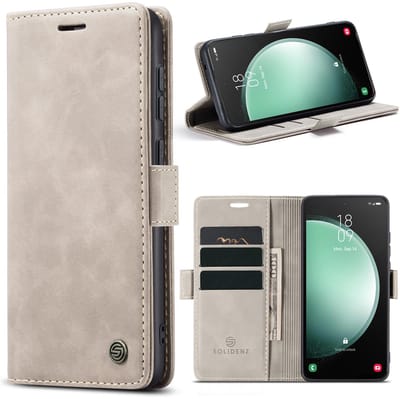 Solidenz Hoesje - Geschikt voor Samsung Galaxy S24 Plus - Urban Book - Beige