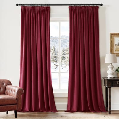 Dailygoods- Gordijn Fluweel 260 x 140 cm - Ondoorzichtig - Decoratief - Verduisterend - 2-delig - Hoge kwaliteit met plooiband - Raamdecoratie