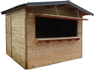 MARKET HOUSE S8725-1 - HOUTEN MARKTKRAAM - KIOSK - VERKOOPSTAND - KERSTKRAAM - SOLID