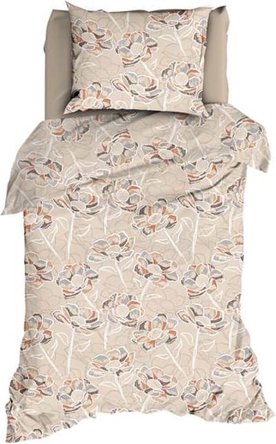 Satin d'Or Steffi Dekbedovertrek - Eenpersoons - 140x200/220 cm - Beige