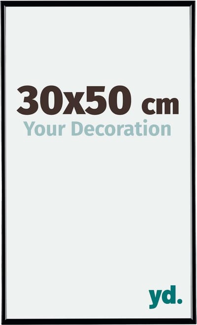 Your Decoration - Fotolijst 30x50 cm - Kunststof - Zwart Hoogglans - Evry