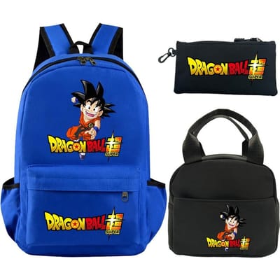 3 stuks/set rugzak Dragon Ball bedrukte boekentas met lunchtas etui tiener kinderen meisje jongen schooltas rugzak