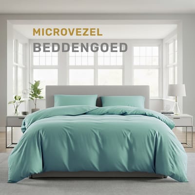 Lavea® Dekbedovertrek Set Microvezel 200x220 + 2 Kussenslopen 80x80 cm – Zacht, Ademend en OEKO-TEX Gecertificeerd – Eucalyptusgroen