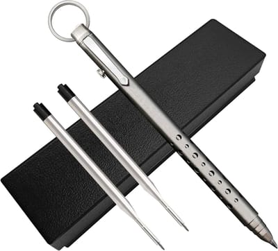 Solidchoice - Titanium Legering Balpen met Clip, EDC Pocket Pen