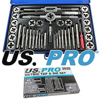 Metrische Tap en Die Set 40st Gelegeerd Staal M3-M12
