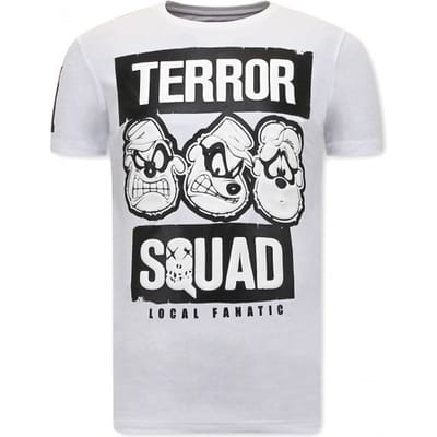 Heren T shirts met Print - Beagle Boys Squad - Wit