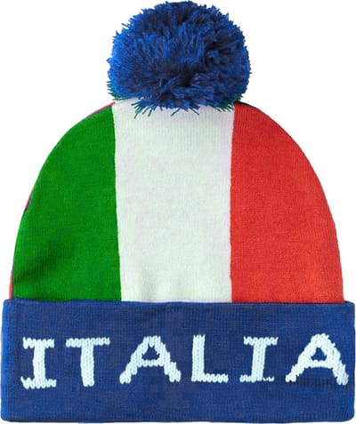 Funny Fashion Verkleed muts - Supporters Italie - voor volwassenen - in vlag kleuren - polyester - met pompom