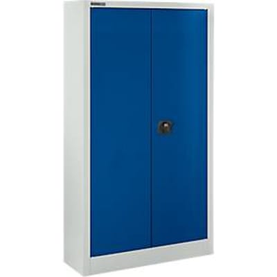 Schäfer Shop Select materiaalkast MSI 16408i , B 800 x D 400 x H 1585 mm, 3 legborden, staal, lichtgrijs/ gentiaanblauw