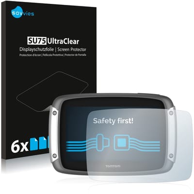 Savvies - Screenprotector voor TomTom Rider 400 - Folie Beschermfolie transparant 6 Stuks