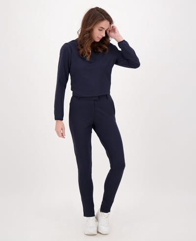 Je m'appelle Travelstof Dames Broek Regular fit Met stretch - Blauw - Maat XXL
