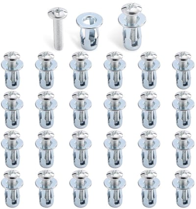 Holle metalen ankers - Holle wandpluggen - Stevig monteren - Roestbestendig koolstofstaal - M6x30 25 stuks - Zilver