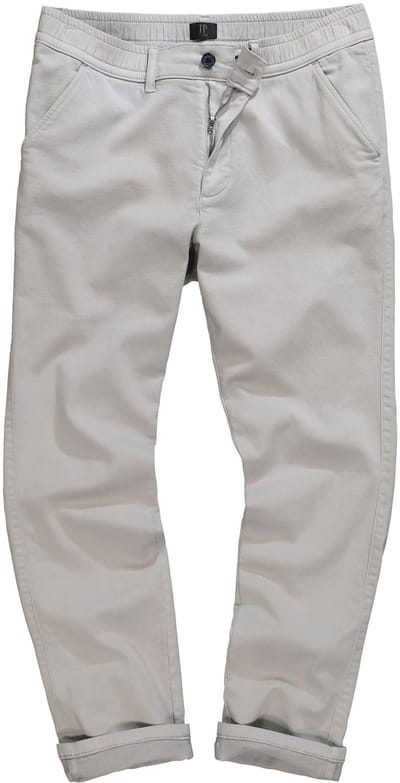 JP 1880 - Heren - Chino FLEXNAMIC® elastische tailleband - Kiezel - Maat 58