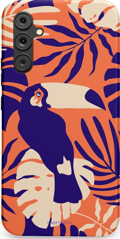 Casetastic Hoesje Geschikt voor Samsung A34 (5G) - Stijlvolle Beschermende Duo-layer Case - Paradijs Toekan