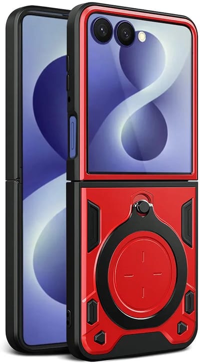 Hoesje geschikt voor Samsung Galaxy Z Flip 8 - Techsuit CamGuard Pro Back Cover - Rood