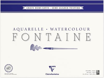 Aquarelpapier 300g Wit Gelijmd Blok 25 Vellen 42x56 cm Semi-Satijn