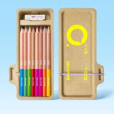 MIYA HIMI - Uitwisbare Kleurpotloden - Eco Edition - 24 kleuren + gum