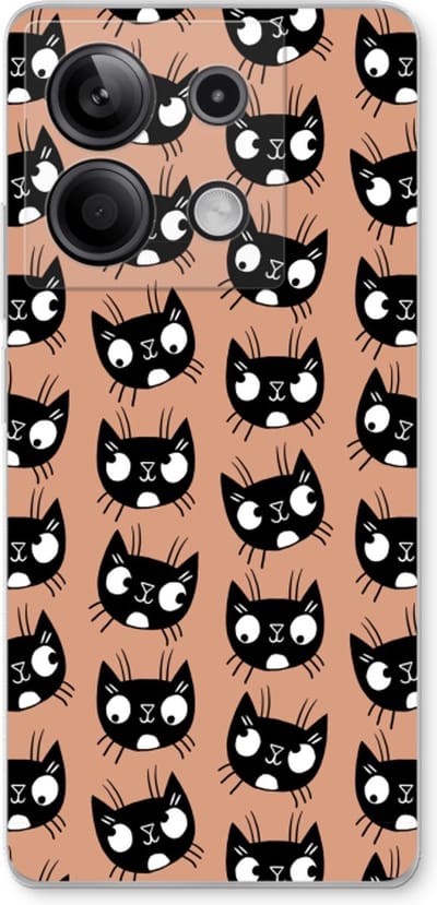 Case Company® - Hoesje geschikt voor Xiaomi Redmi Note 13 5G hoesje - Kat - Soft Cover Telefoonhoesje - Bescherming aan alle Kanten en Schermrand